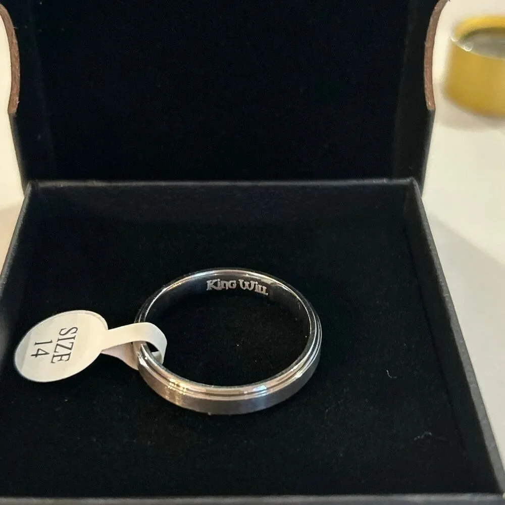 NEW King Will men's thin wedding band stainless steel size14